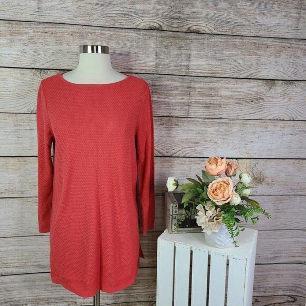 J Jill Waffle Weave Knit Tunic Medium Petite